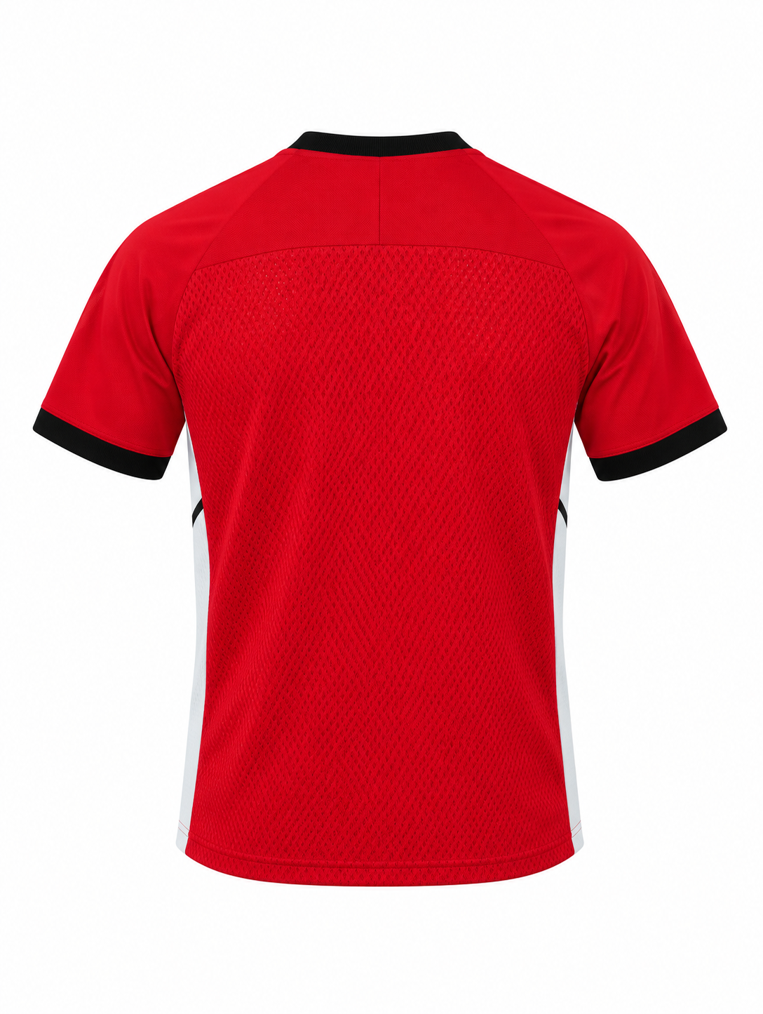 Maglia sportiva rossa vista da dietro